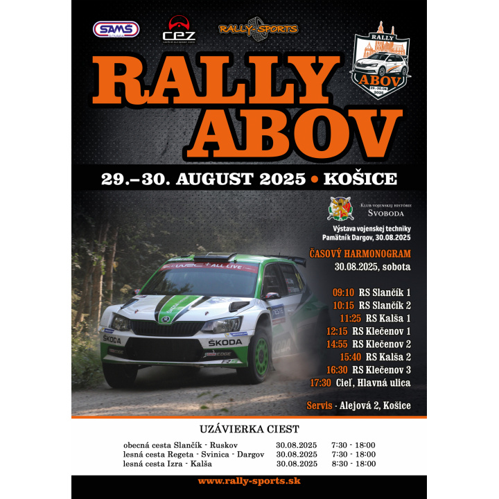 Automobilové podujatie Rally Abov 2025