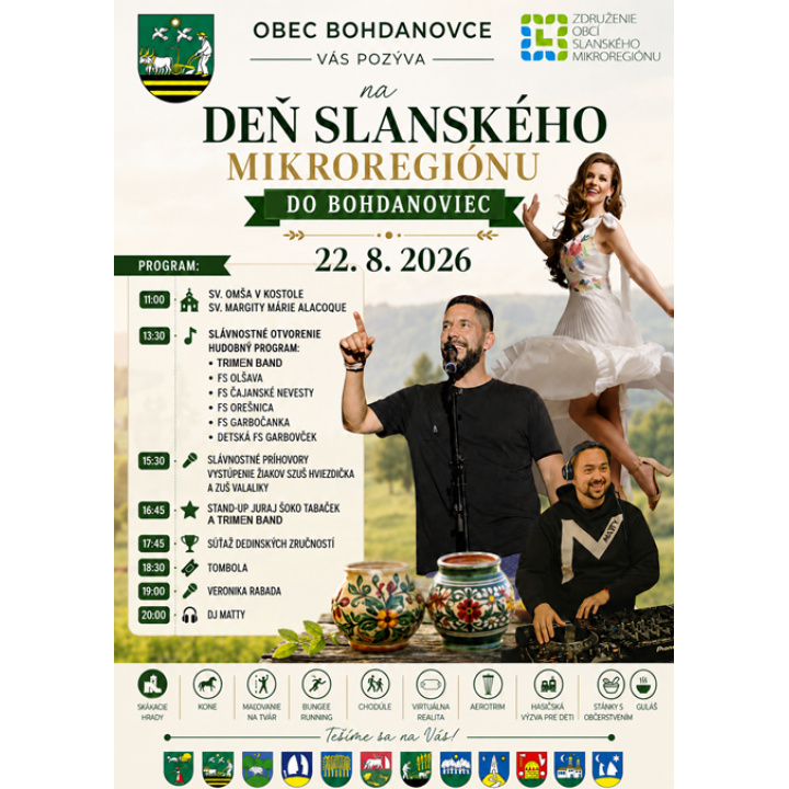 DEŇ SLANSKÉHO MIKROREGIÓNU - 22.08.2026 
