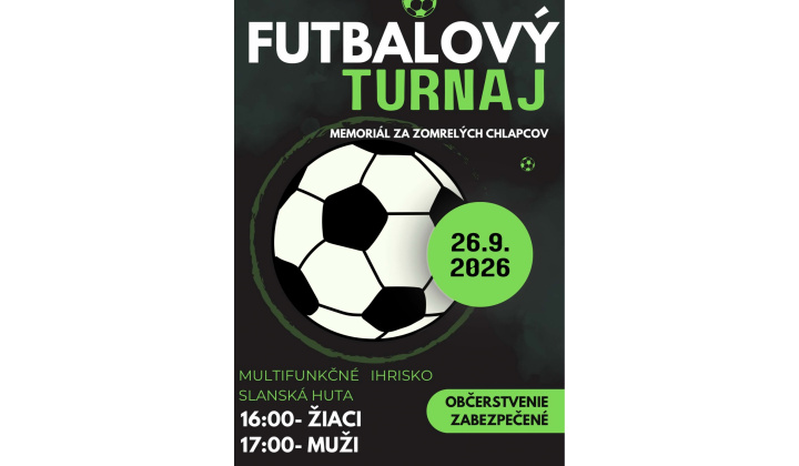 Futbalový turnaj 26.09.2026