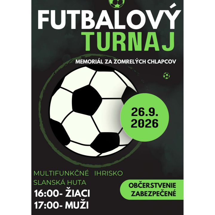 Futbalový turnaj 26.09.2026