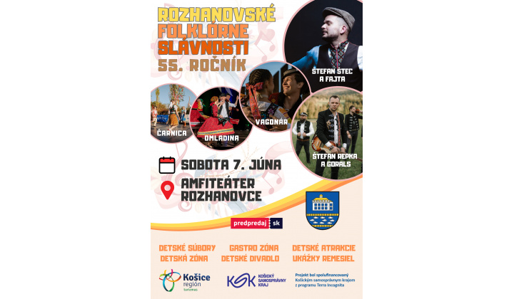 Pozvánka na ROZHANOVSKÉ FOLKLÓRNE SLÁVNOSTI